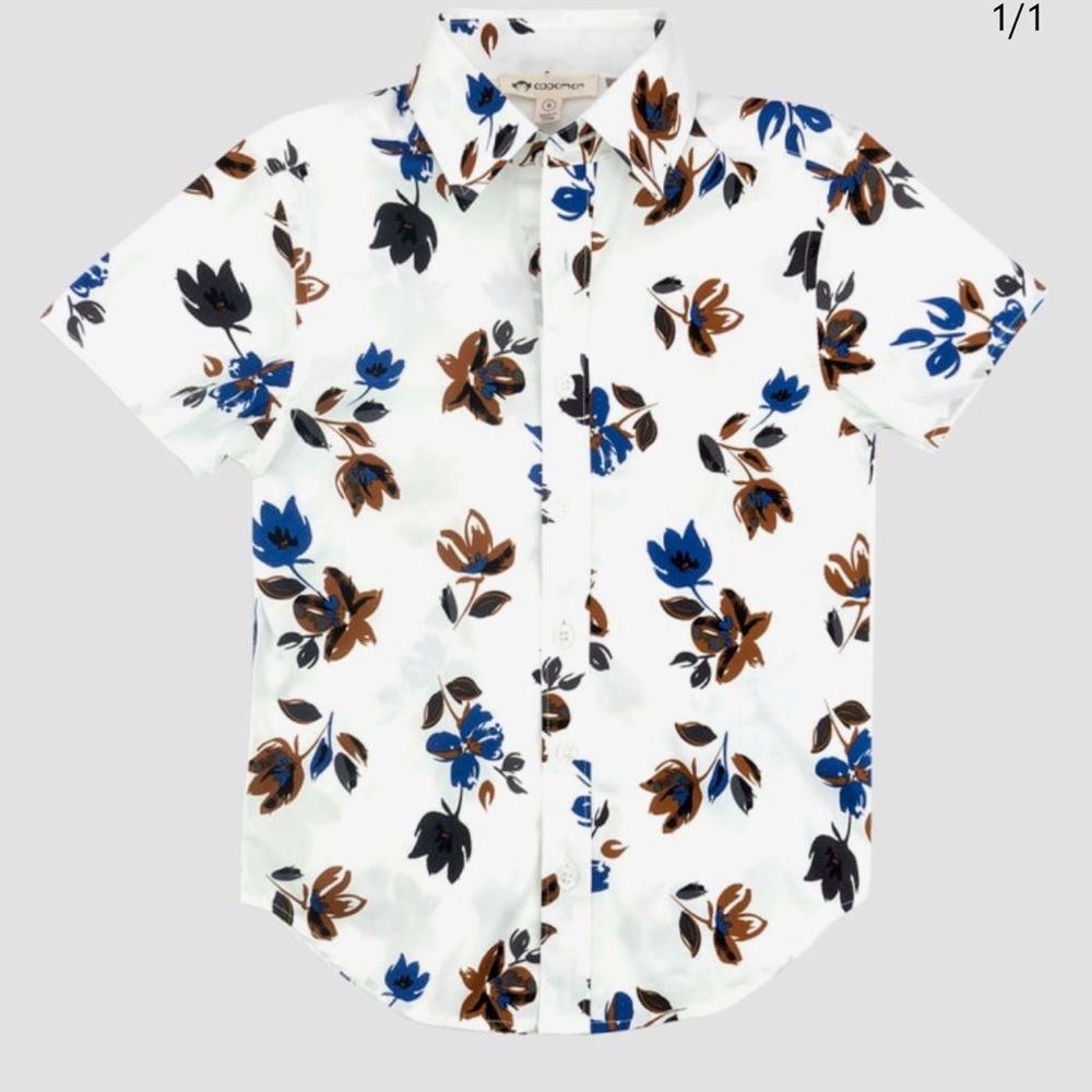 Appaman boys Floral Print Men's Shirt 8